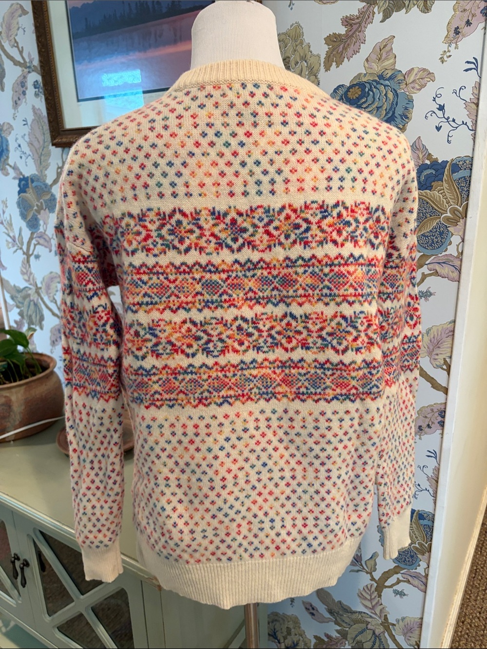 J. Crew Cream Fair Isle Knit Wool Sweater - Picture 6 of 7